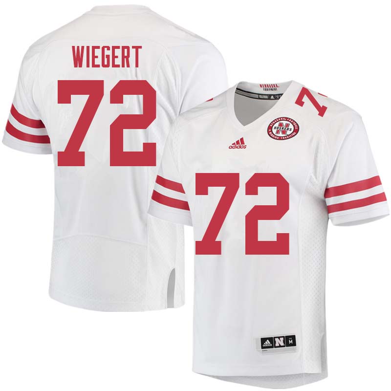 Men #72 Zach Wiegert Nebraska Cornhuskers College Football Jerseys Sale-White - Click Image to Close